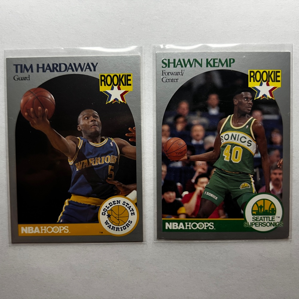 NBA Hoops Rookie Cards - Tim Hardaway and Shawn Kemp